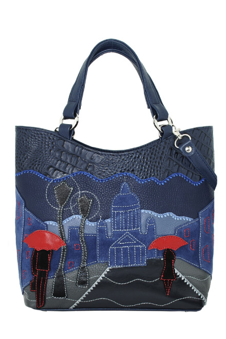 Сумка женская Protege, ДС-189-71 Город № 10 синяя Сумка женская Protege, ДС-189-71 Город № 10 синяя