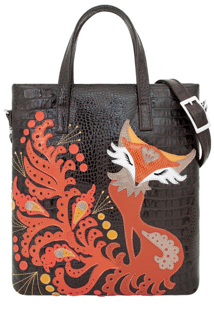 Сумка женская Protege, ДС-220-176 "Лиса №2" тёмно-коричневая рептилия Сумка женская Protege, ДС-220-176 "Лиса №2" тёмно-коричневая рептилия